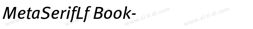 MetaSerifLf Book字体转换